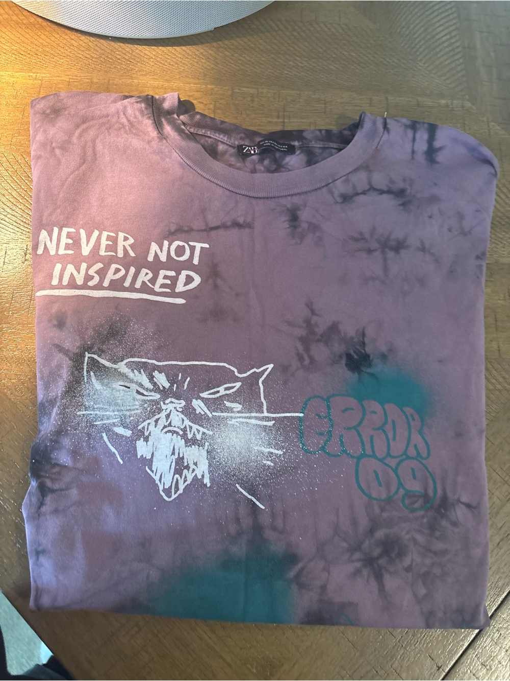 Zara Purple Tie-Dye Graphic Tee